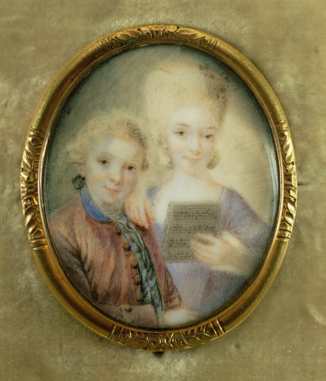 Wolfgang Amadeus Mozart (1756-91) et sa sœur Maria-Anna, dite 