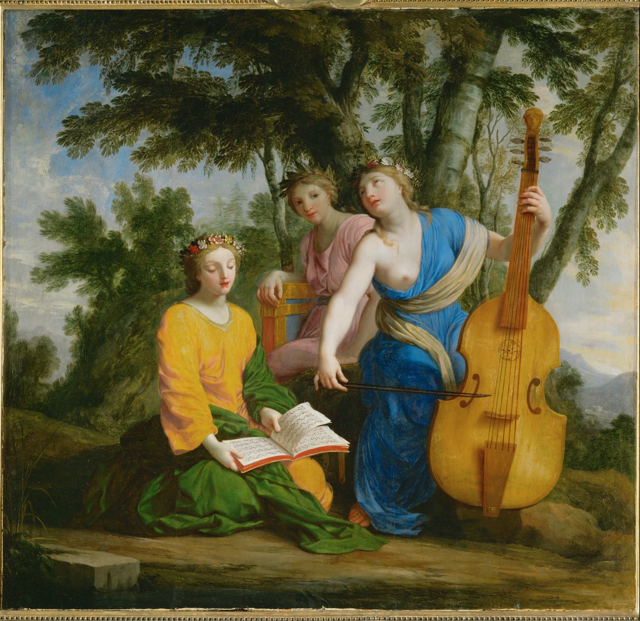 Melpomene, Erato et Polyhymnia ... - Eustache (studio of) Le Sueur