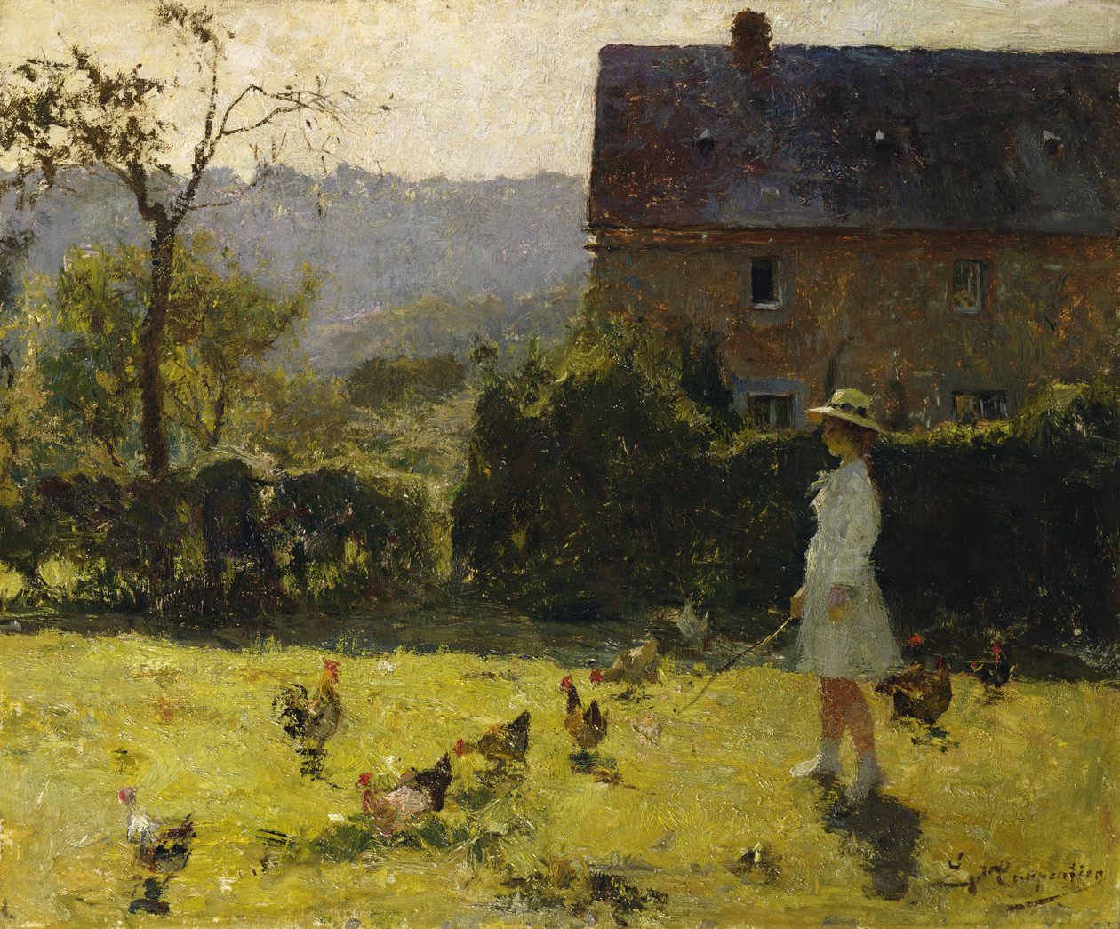 Près de la ferme - Evariste Carpentier