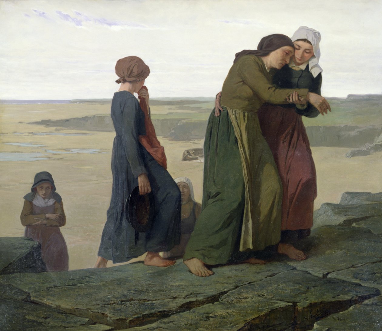 La veuve ou La famille du pêcheur - Evariste Vital Luminais