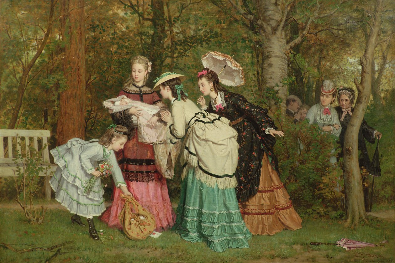 Admirer le bébé, Anvers 1873 - Evert Jan Boks