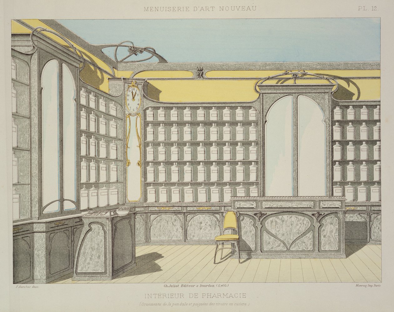 Intérieur de pharmacie, illustration de 