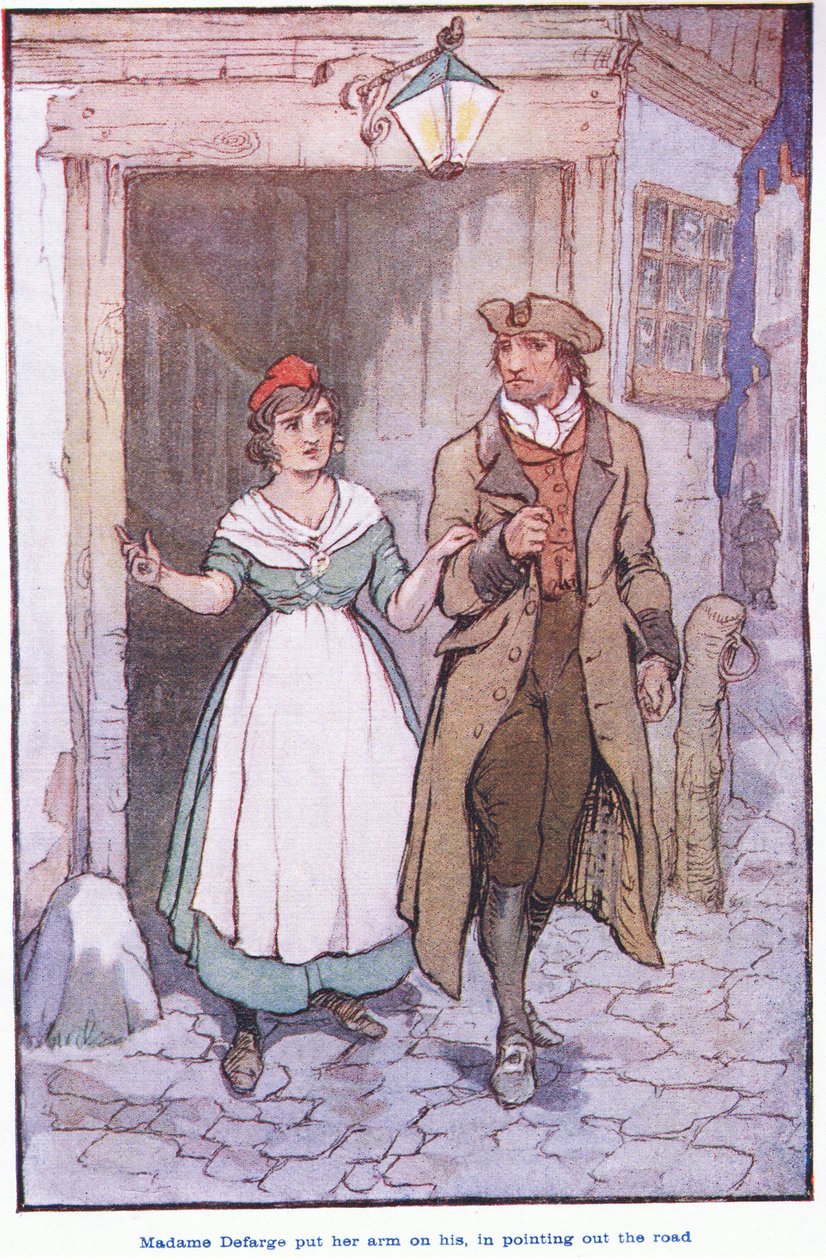 Madame Defarge posa ses bras sur les siens, en indiquant la route - F. M. B. Blaikie