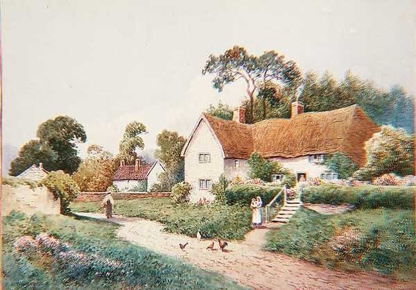 Une ruelle de village - F.H. Tyndale