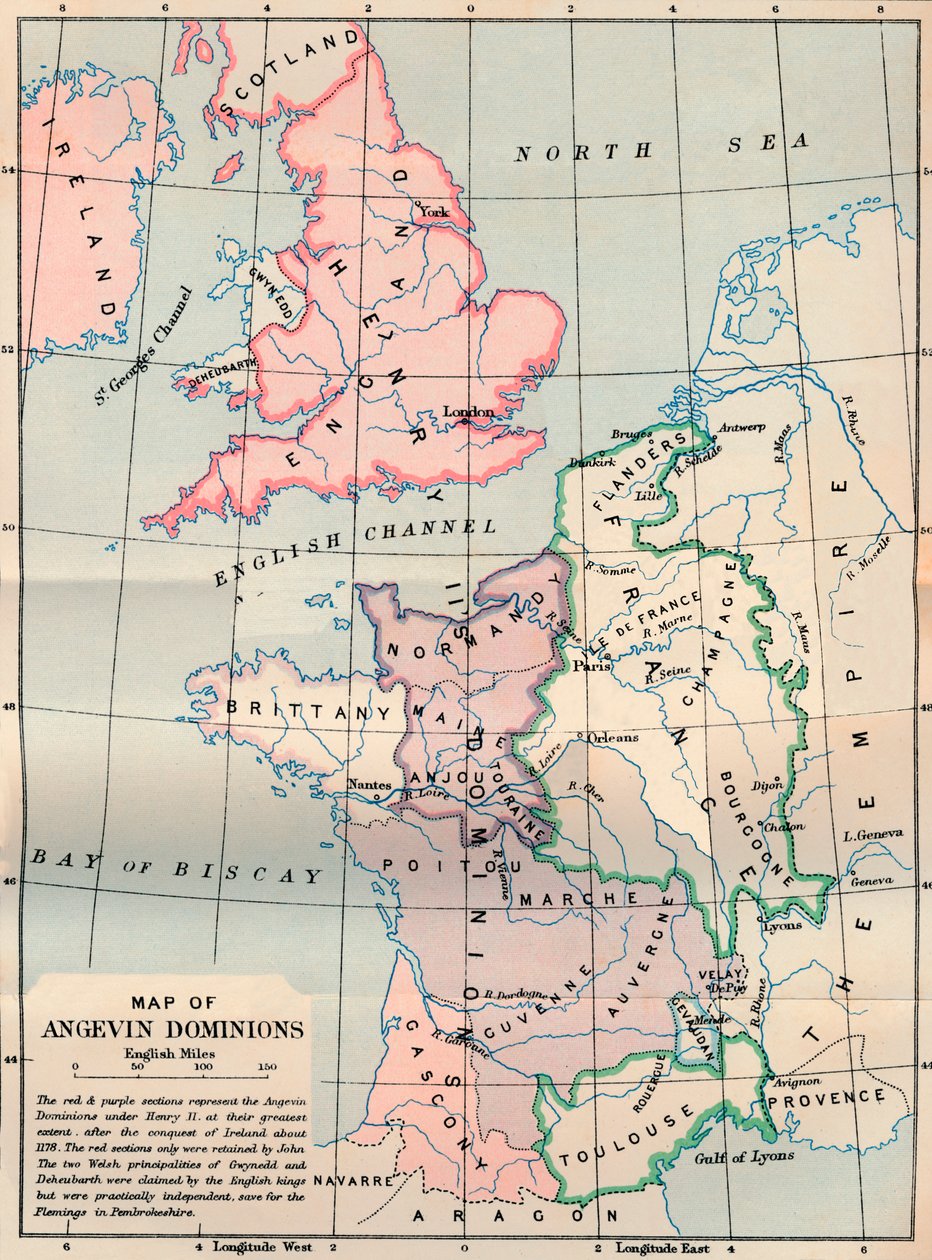 Carte des domaines angevins - FS Weller