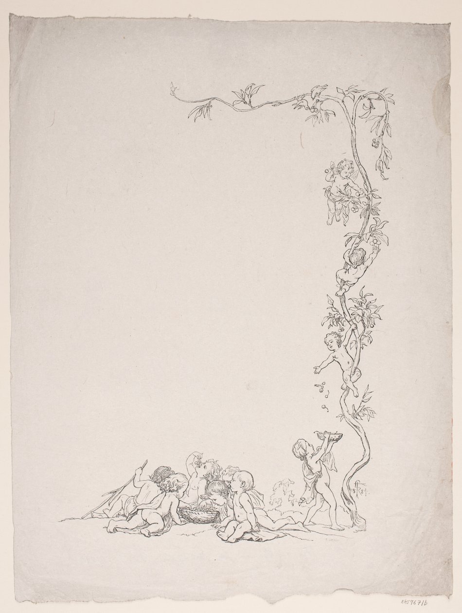 Basaren pour nourrices. Dessin pour le programme de fête - F. Hendriksen