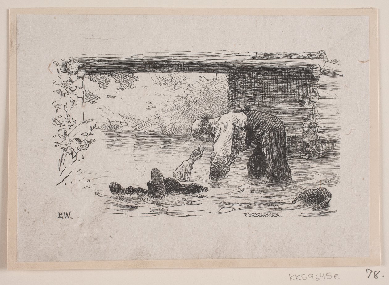 Illustration de "Kjærringen mod strømmen" - F. Hendriksen