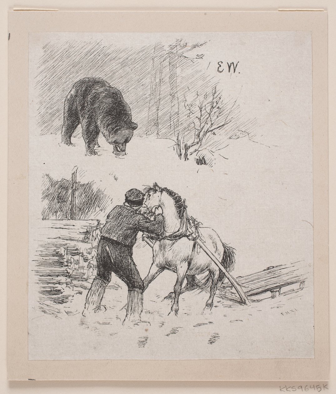 Illustration pour "Bien fait et mal récompensé" - F. Hendriksen