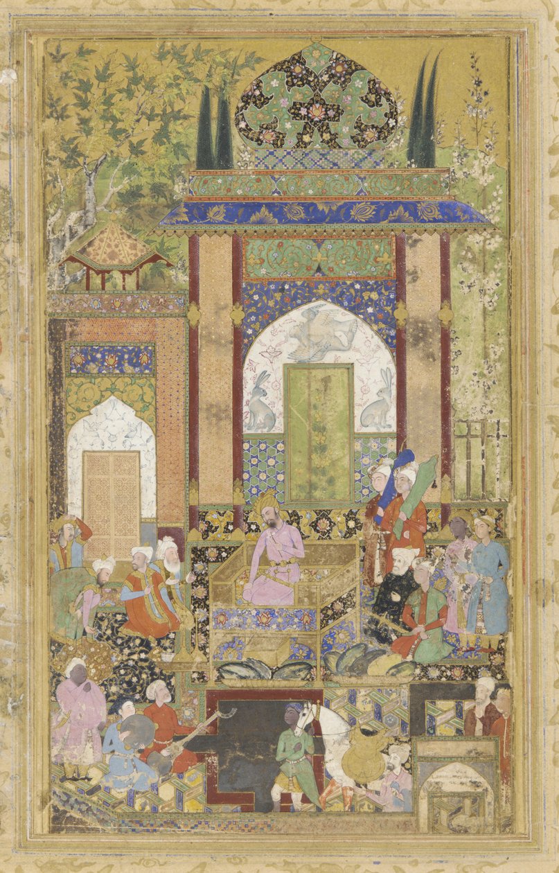 Babur reçoit un courtisan - Farrukh Beg