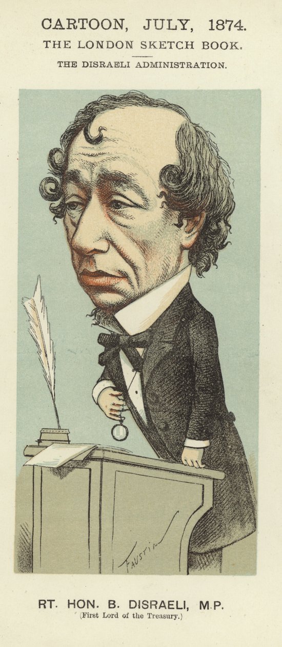 Caricature de Benjamin Disraeli - Faustin