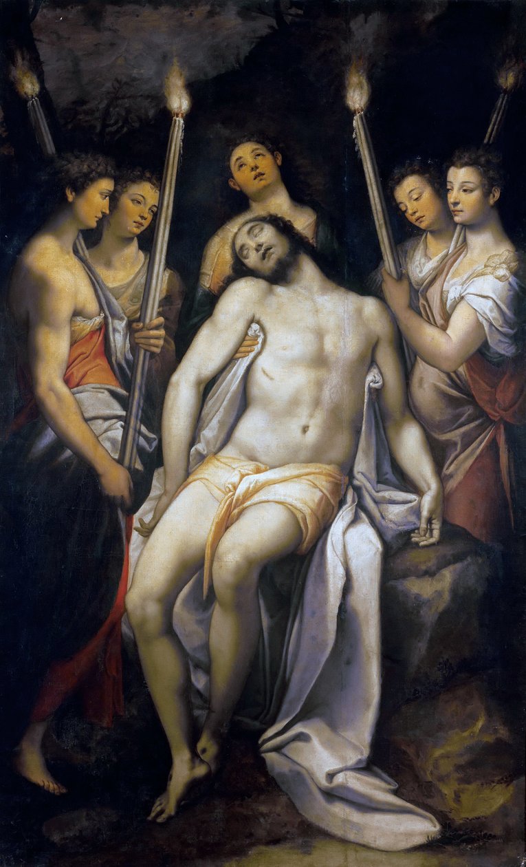 Christ mort soutenu par des anges, 1566-1568 - Federico Zuccari