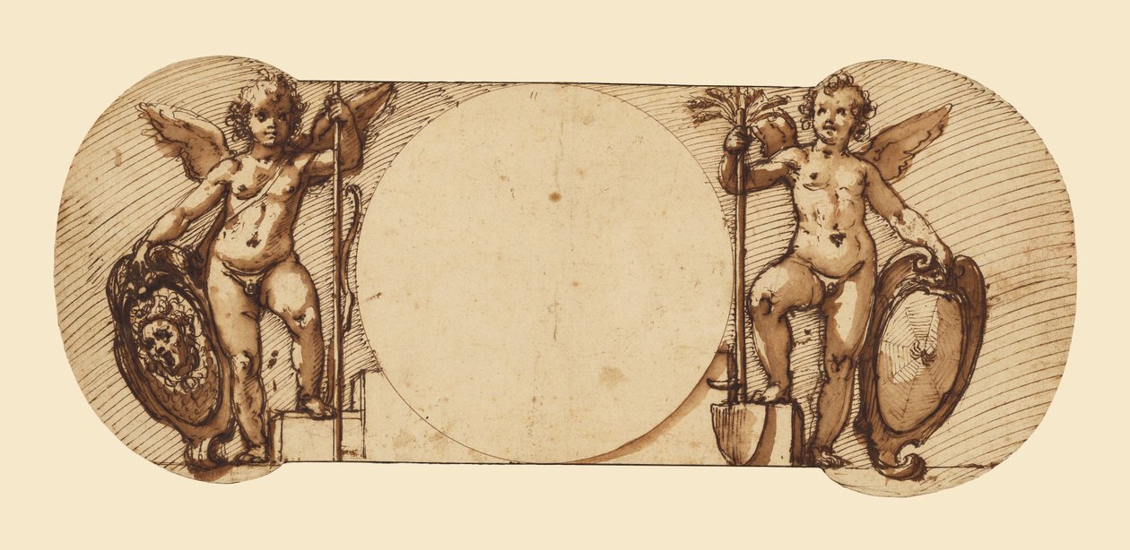 Deux enfants anges, symbolisant la patience et l