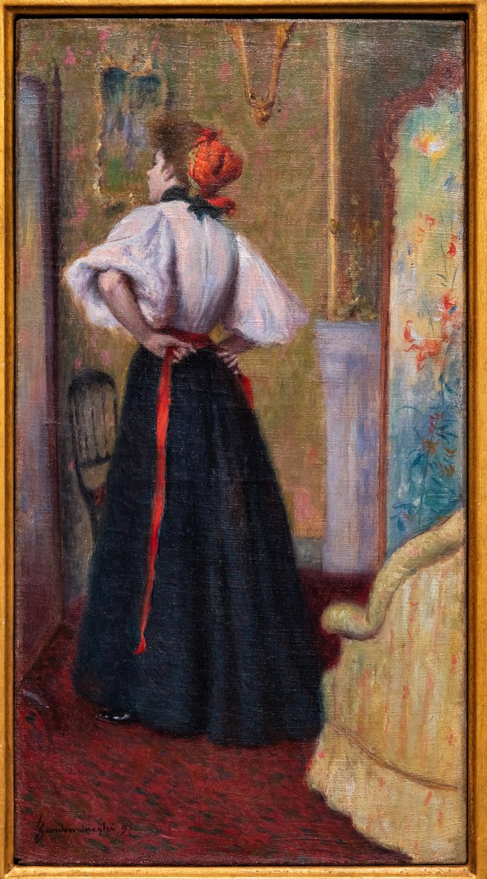 Regardant dans le miroir - Federigo Zandomeneghi