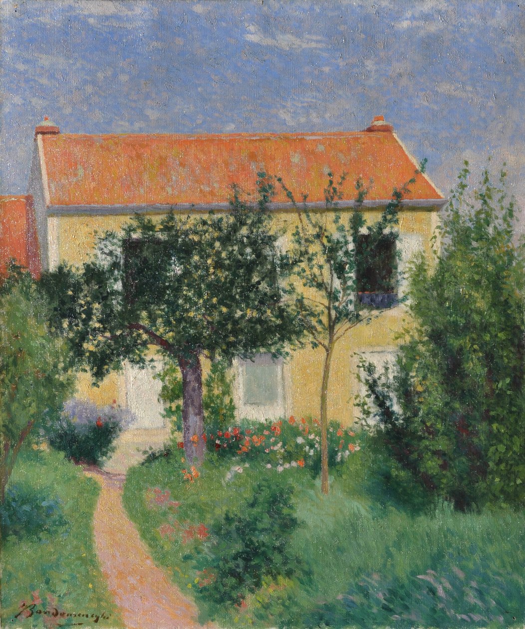 Le toit rouge, vers 1882-83 - Federigo Zandomeneghi