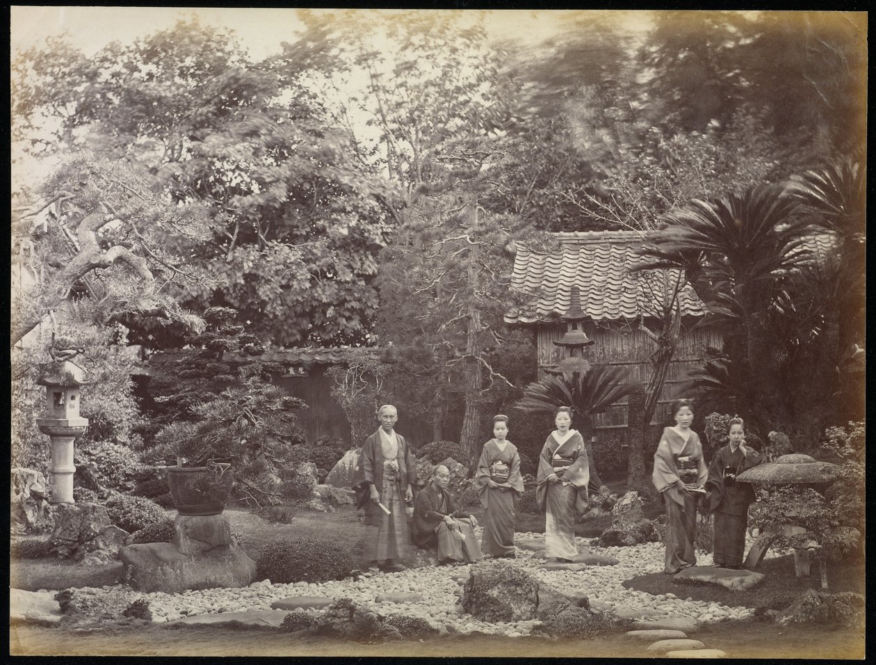 Un jardin japonais à Harra - Felice Beato