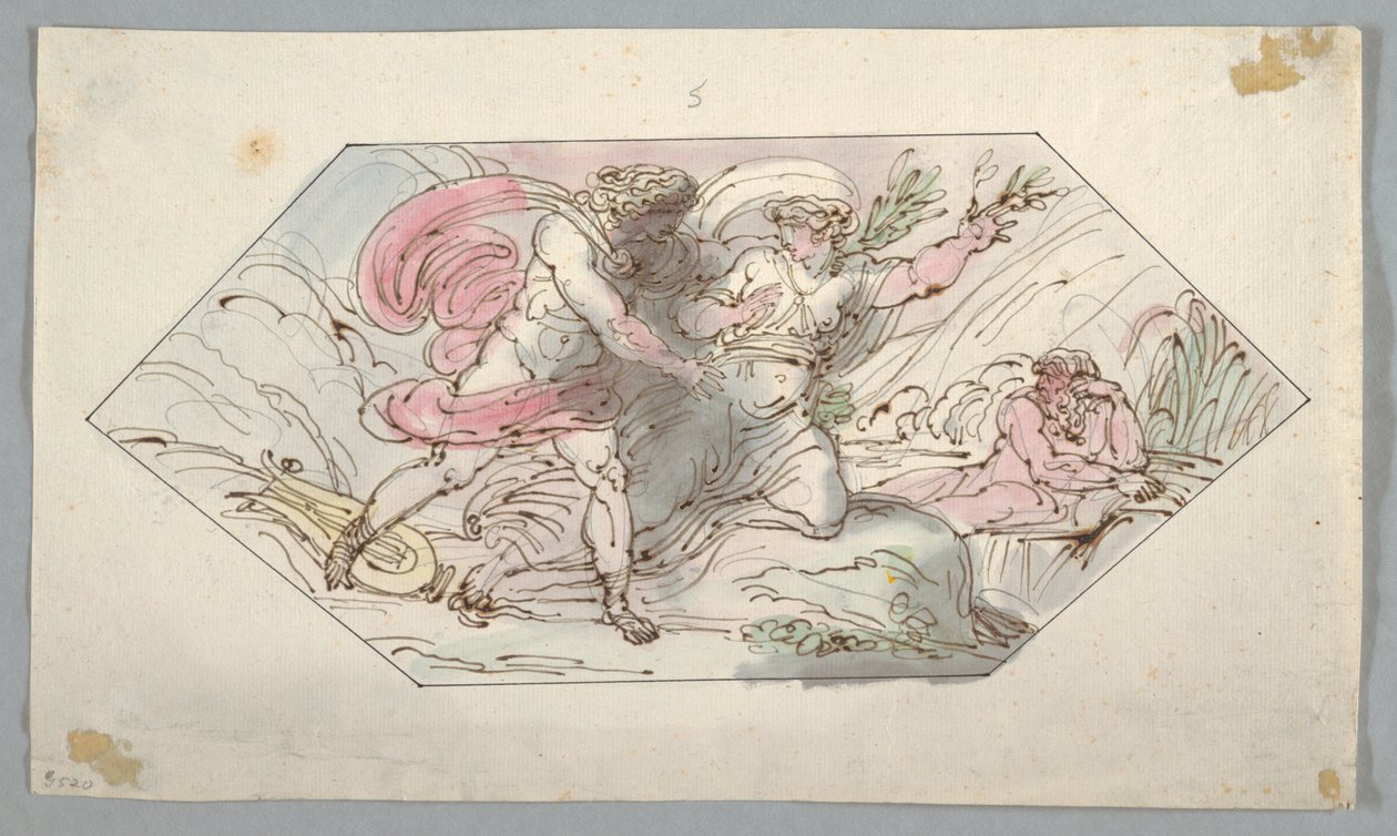 Dessin, Apollon et Daphné, 1796-98 - Felice Giani