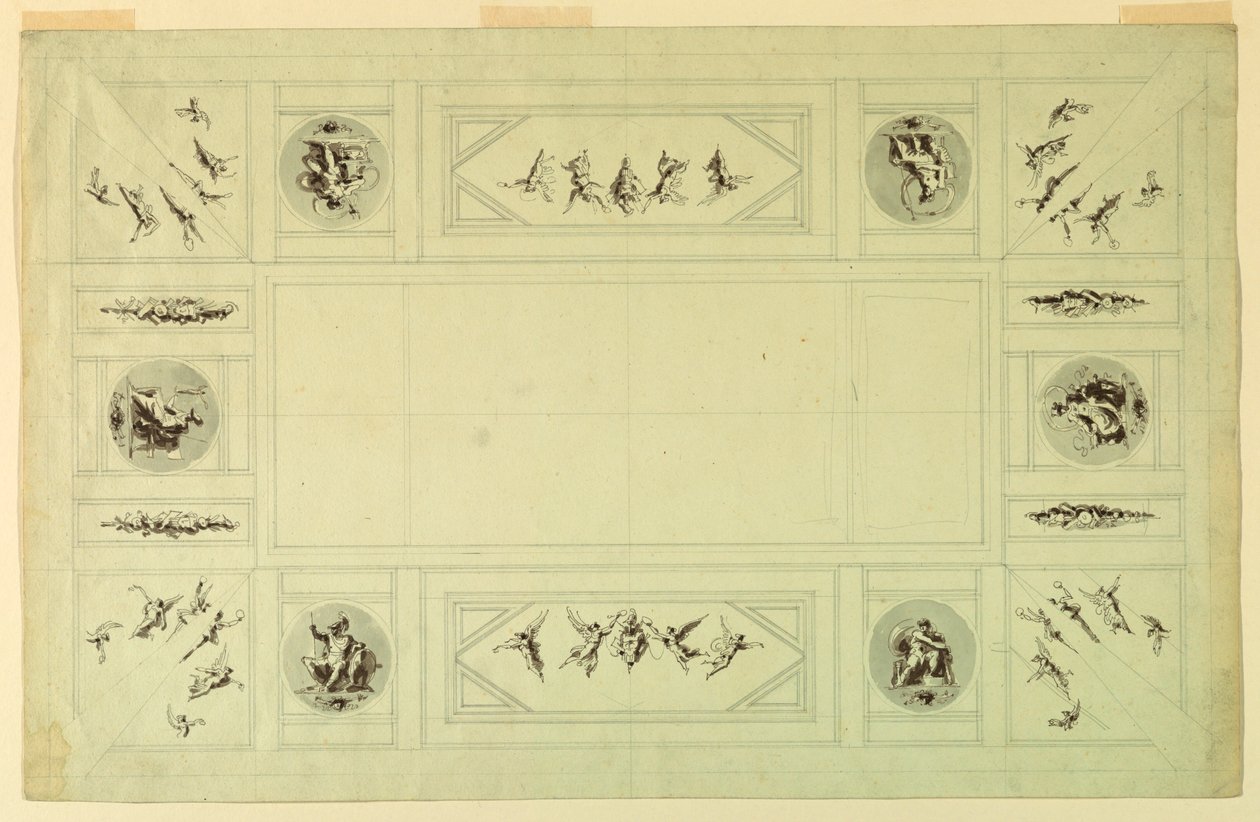 Dessin, Palazzo Quirinale, Rome ;, 1812 - Felice Giani