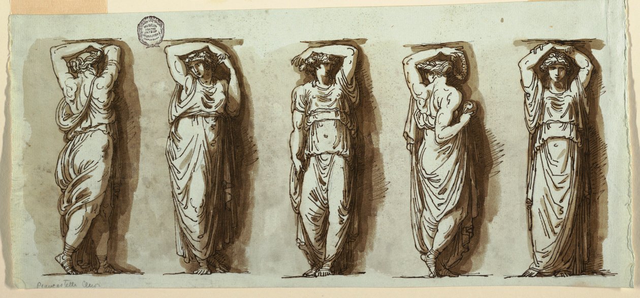 Cinq cariatides - Felice Giani