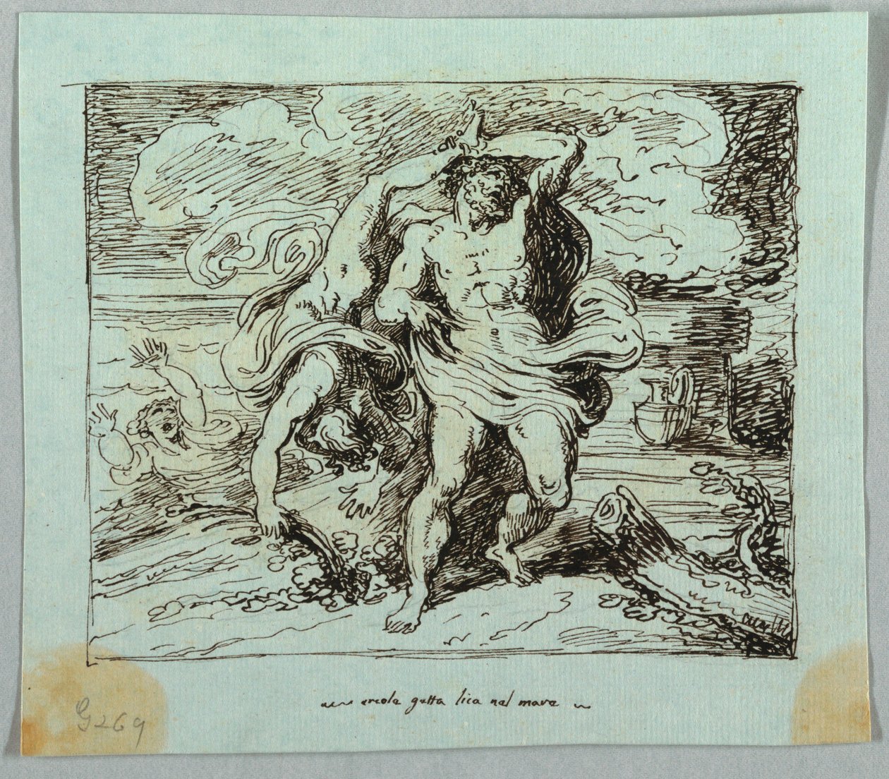 Hercule jette Lichas à la mer - Felice Giani