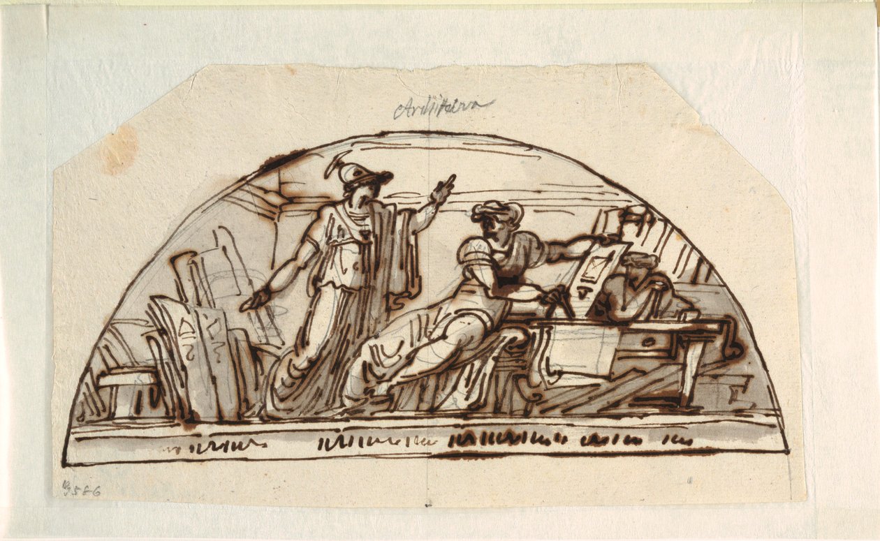 Lunette avec allégorie de l