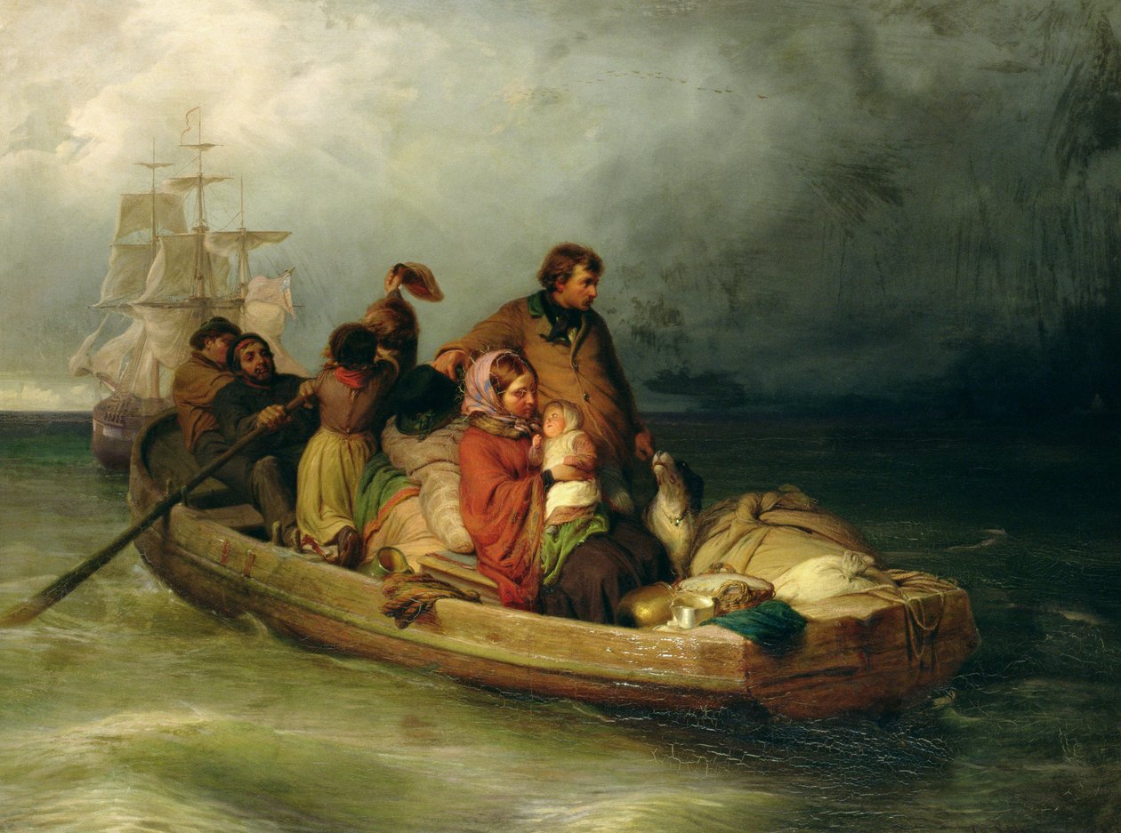 Passagers émigrants à bord, 1851 - Felix Schlesinger