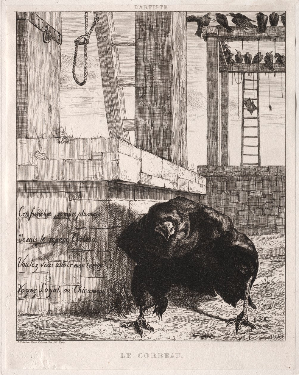 Le Corbeau, 1854 - Felix Bracquemond