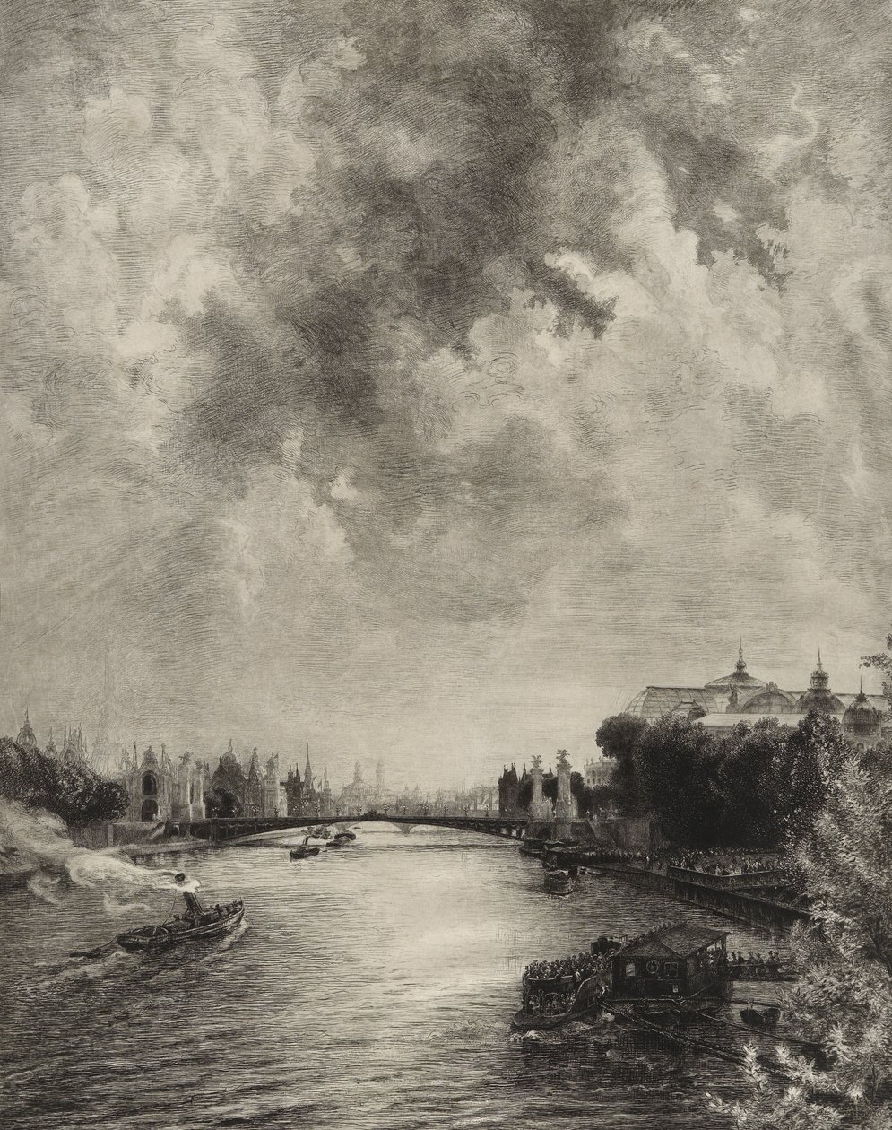 Sans titre (Vue de la Seine) - Felix Bracquemond