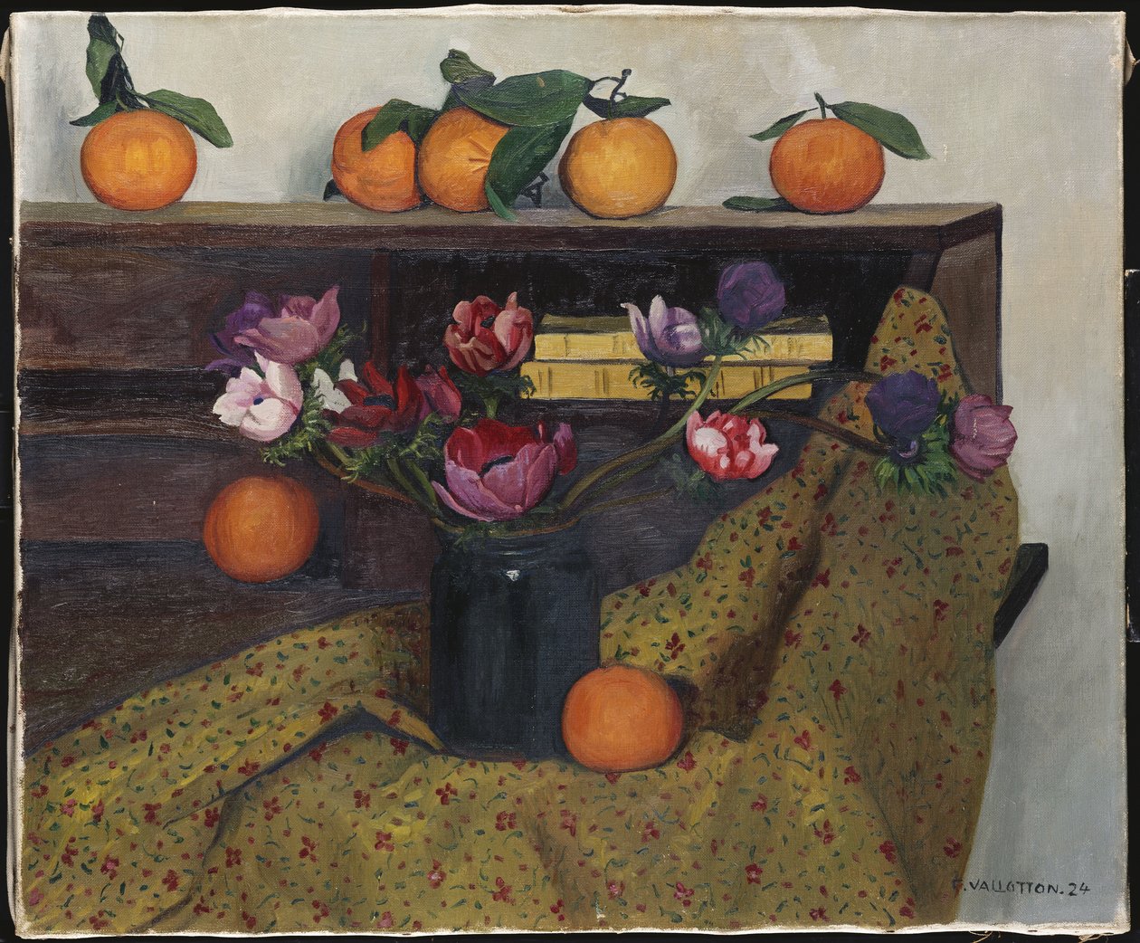 Anémones et oranges, 1924 - Felix Edouard Vallotton