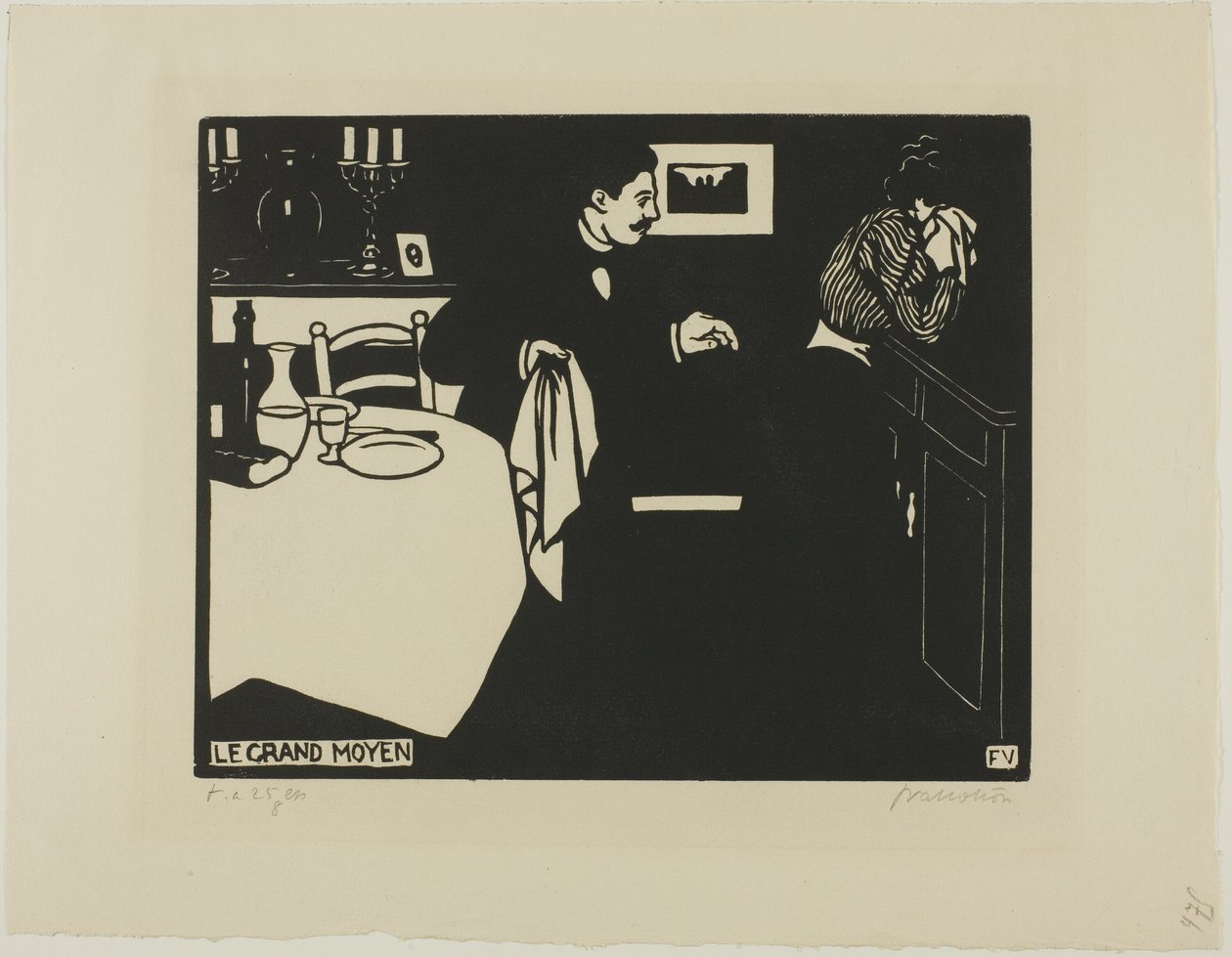 Mesure extrême, planche six de Intimités - Felix Edouard Vallotton