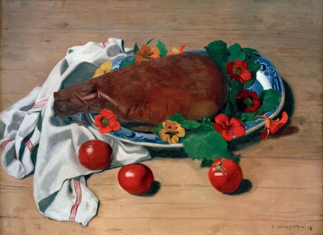 Jambon et tomates - Felix Edouard Vallotton