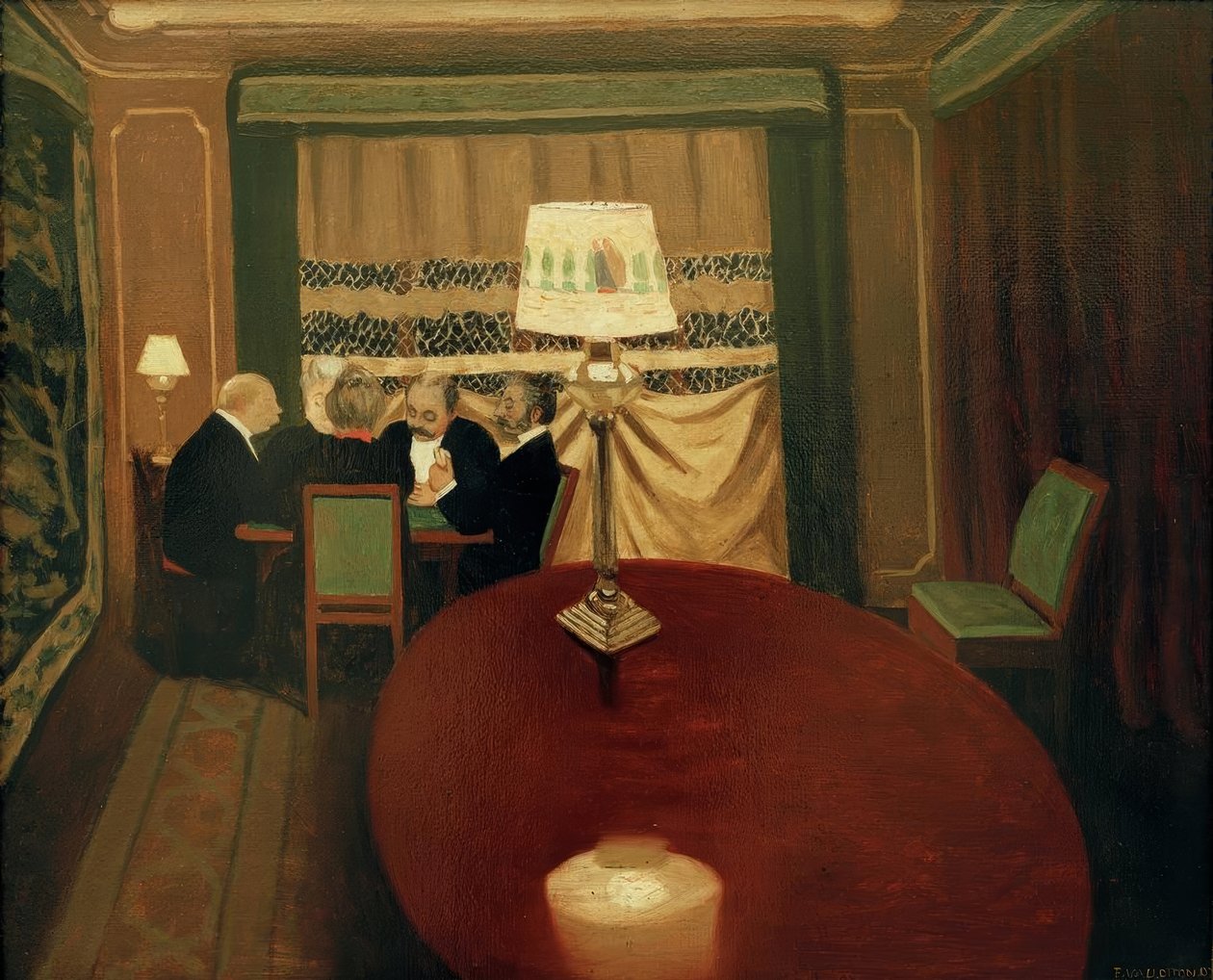Le poker - Felix Edouard Vallotton