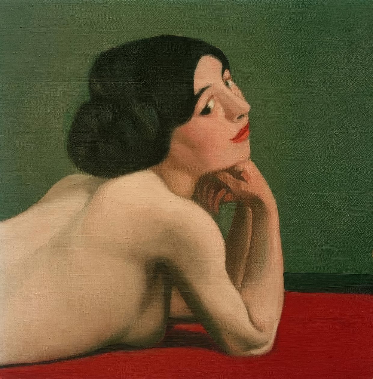 Nu couché au tapis rouge - Felix Edouard Vallotton