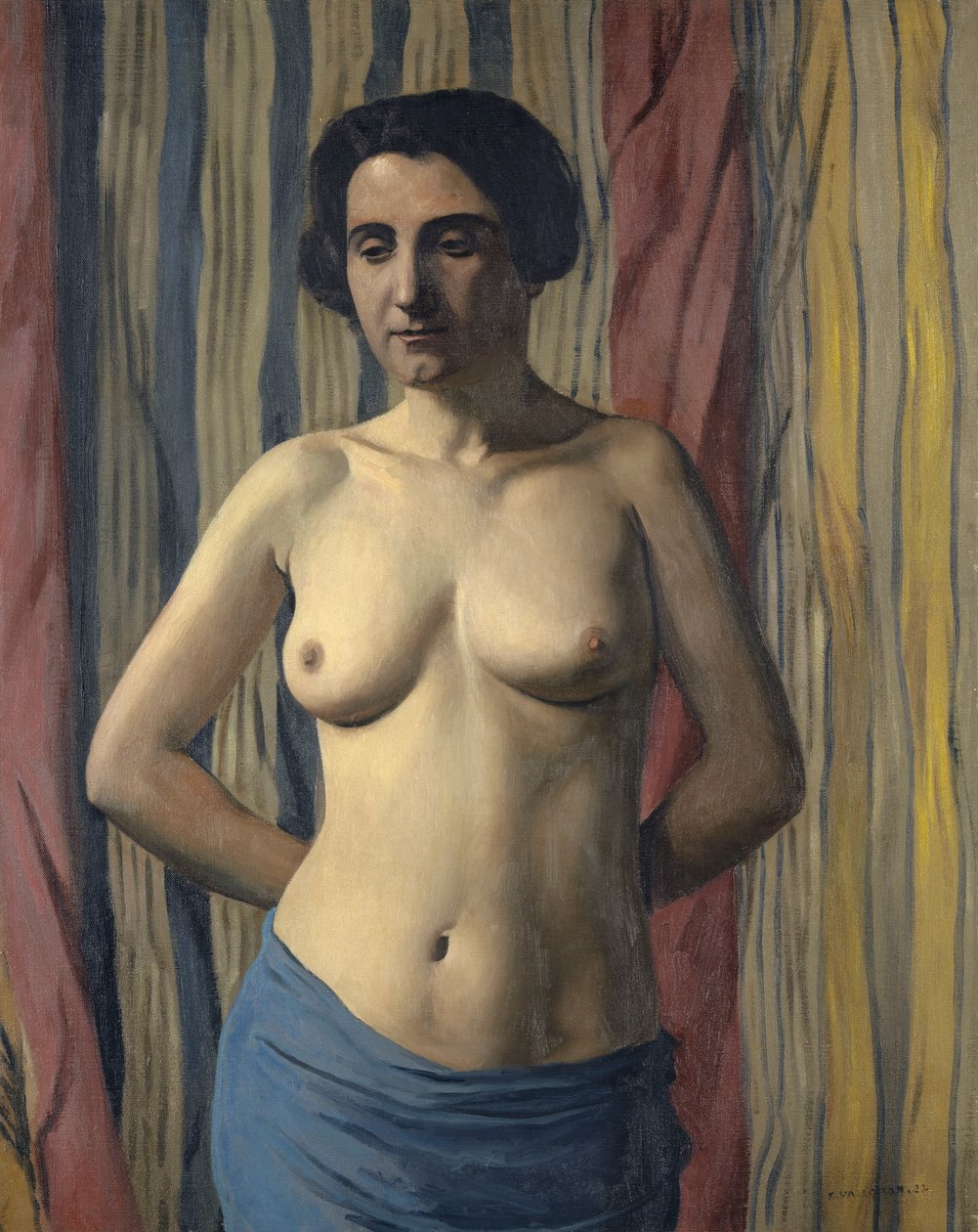 Nu avec écharpe bleue, 1922 - Felix Edouard Vallotton