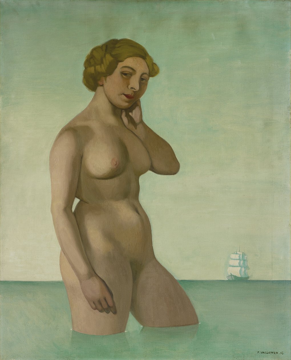 Nue avec une frégate, 1916 - Felix Edouard Vallotton