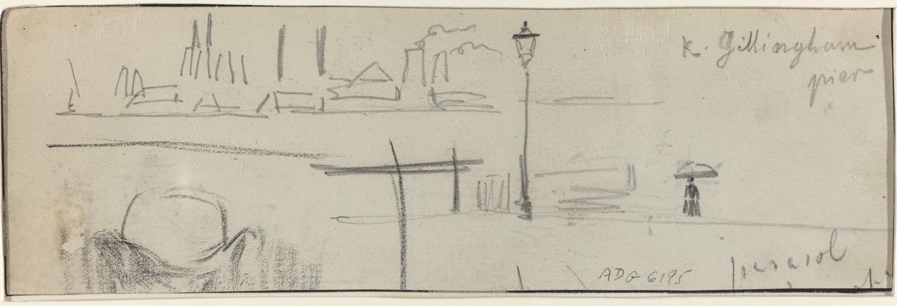 Gillingham Pier, Londres (verso) - Felix Hilaire Buhot