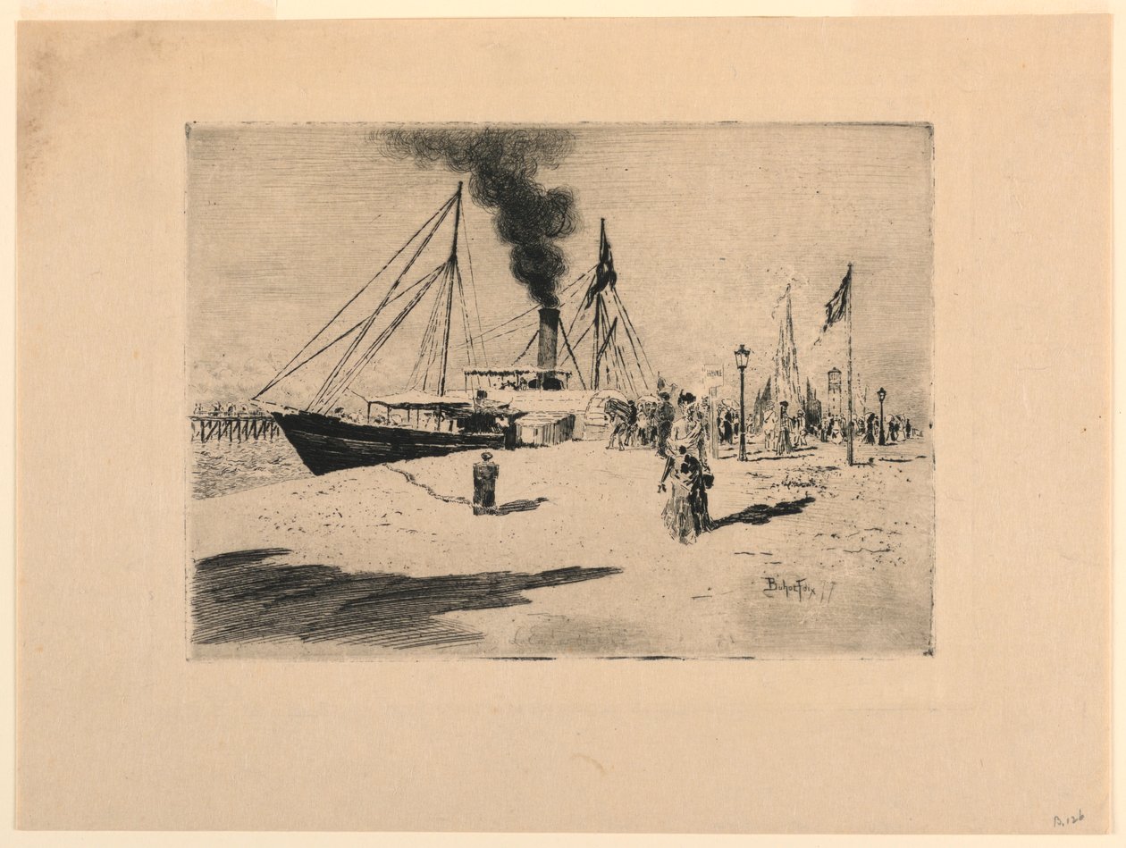 Quai à Trouville - Felix Hilaire Buhot
