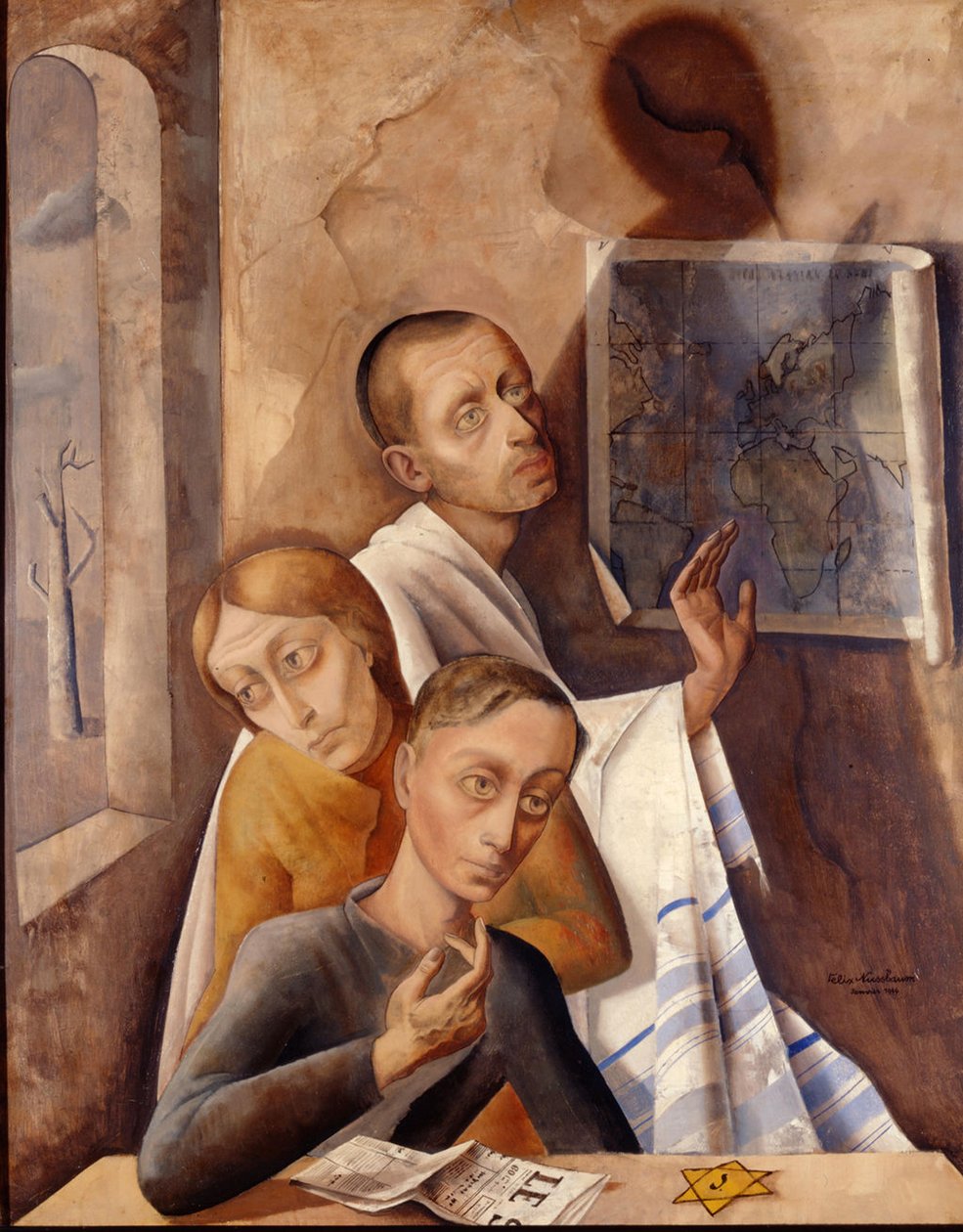 Autoportrait en cachette, 1944 - Felix Nussbaum
