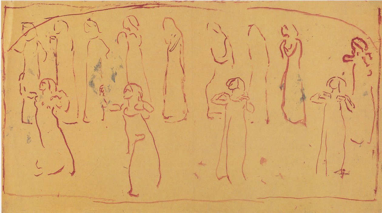 Treize figures en robe debout - Ferdinand Hodler