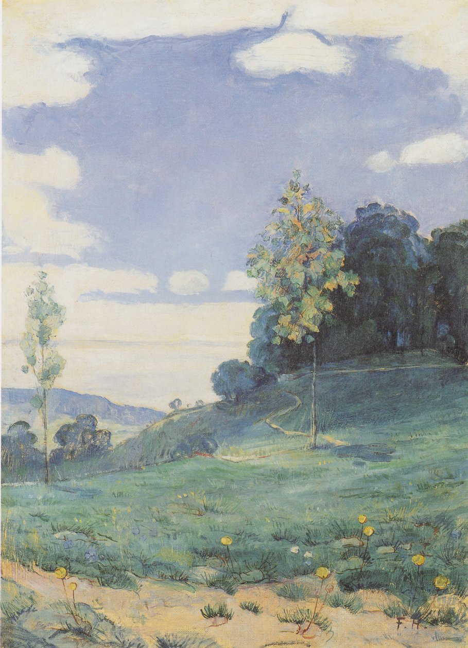 Paysage avec deux petits arbres - Ferdinand Hodler