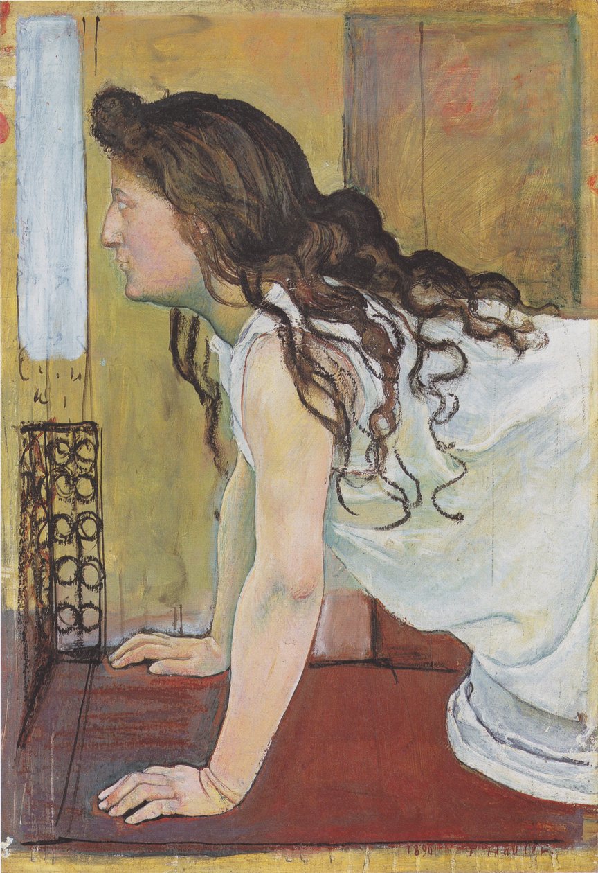 Fille à la fenêtre - Ferdinand Hodler