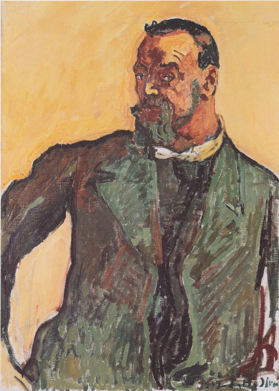 Autoportrait avec blouse verte - Ferdinand Hodler