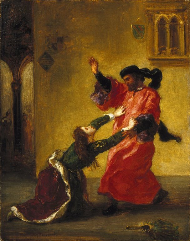 Desdémone maudite par son père - Ferdinand Victor Eugene Delacroix