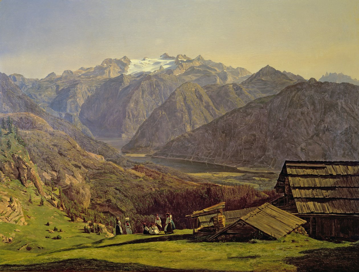 Hallstatter-See - Ferdinand Georg Waldmuller