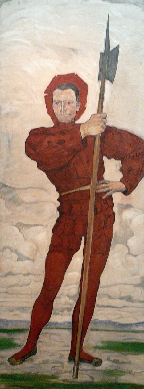 Homme avec hallebarde - Ferdinand Hodler