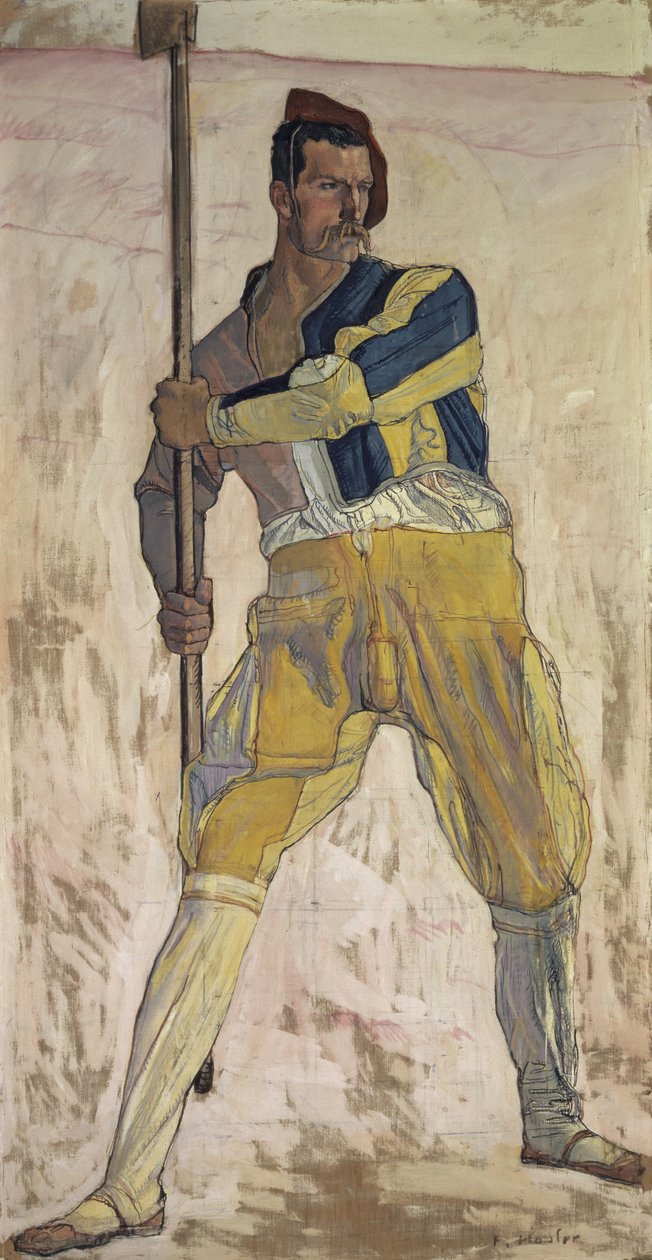 Guerrier avec hallebarde - Ferdinand Hodler