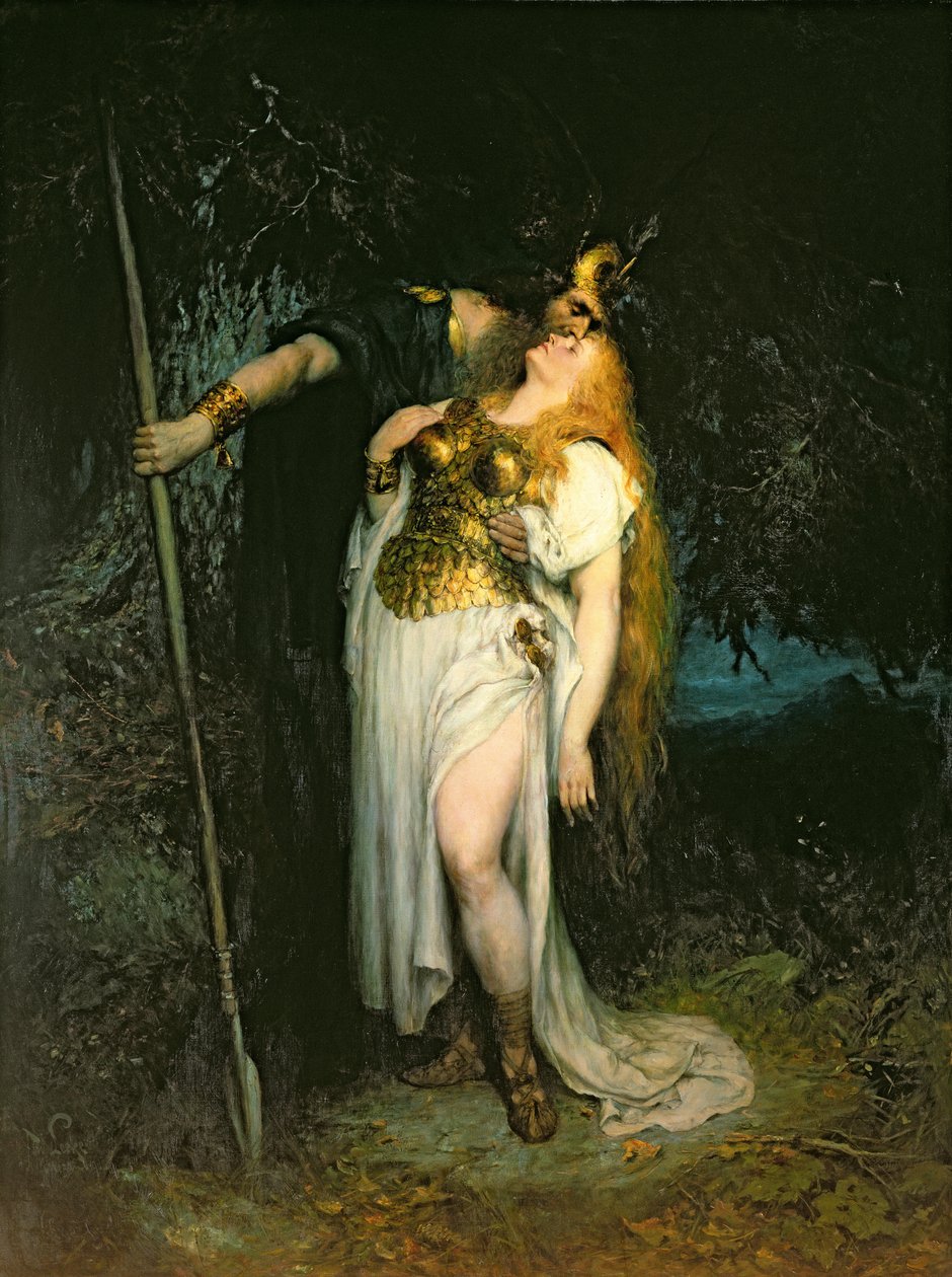 Wotan faisant ses adieux à Brünhilde - Ferdinand Leeke