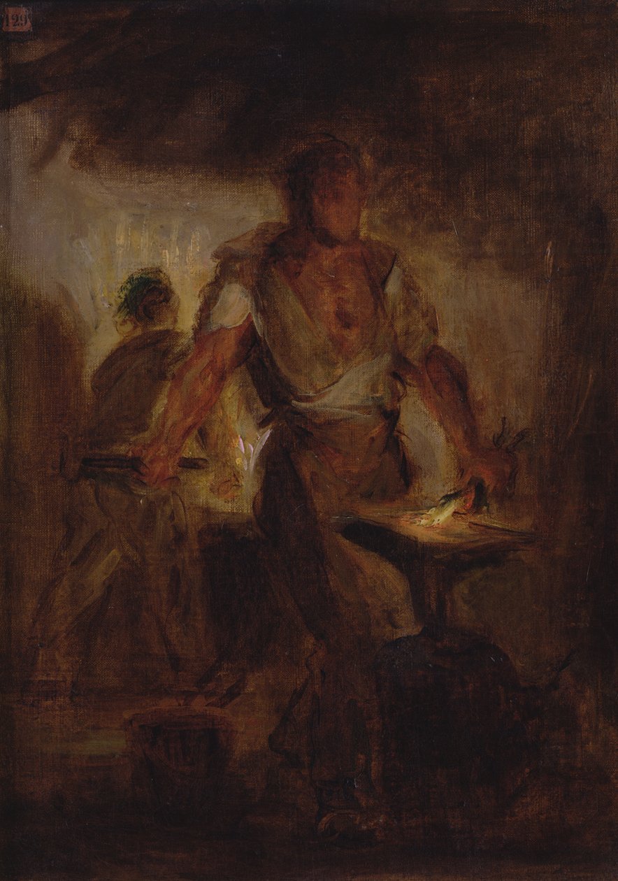 Un forgeron - Ferdinand Victor Eugene Delacroix