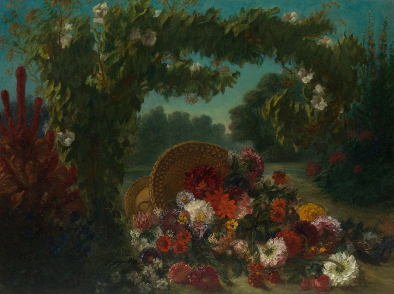 Panier de fleurs, 1848-49 - Ferdinand Victor Eugene Delacroix