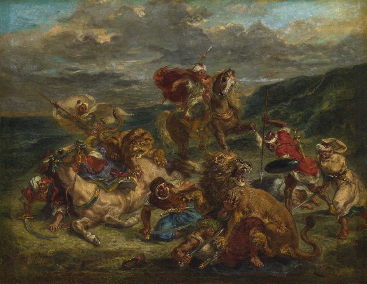 Chasse au lion, 1860-61 - Ferdinand Victor Eugene Delacroix