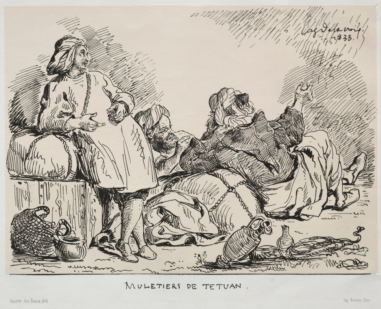 Muletiers de Tétouan, 1833 - Ferdinand Victor Eugene Delacroix